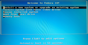 Fedora 14 - Welcome to Fedora! Bild