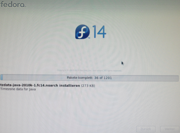 Fedora 14 - Paket Installation Bild